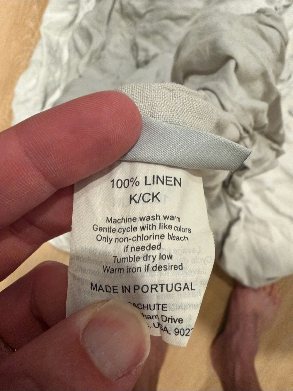 Parachute Light Gray Linen Duvet Cover